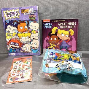 VTG Nickelodeon‎ Rugrats Lot Retro Coloring Book Halloween Stickers Burger King
